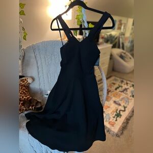 Black mini dress crossover